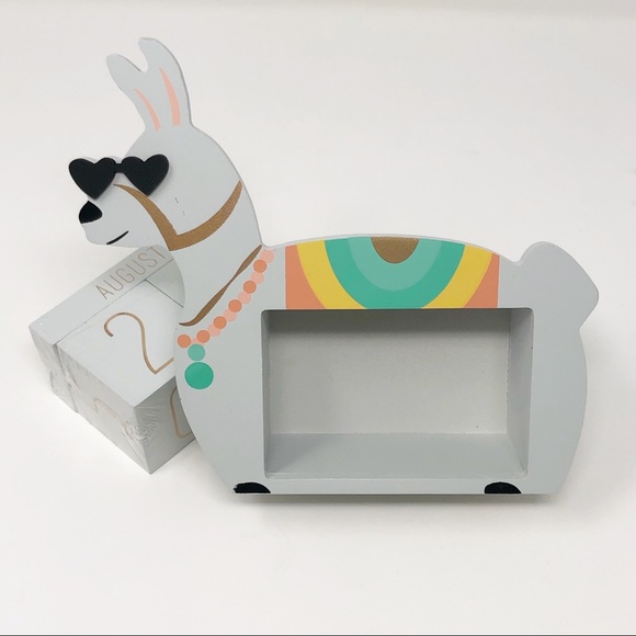 Boho Chic Llama Perpetual Wooden Calendar - Picture 7 of 9